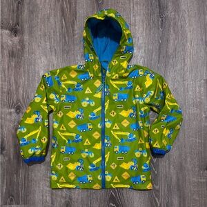 Stephen Joseph Hooded Full Zip Construction-Themed Raincoat